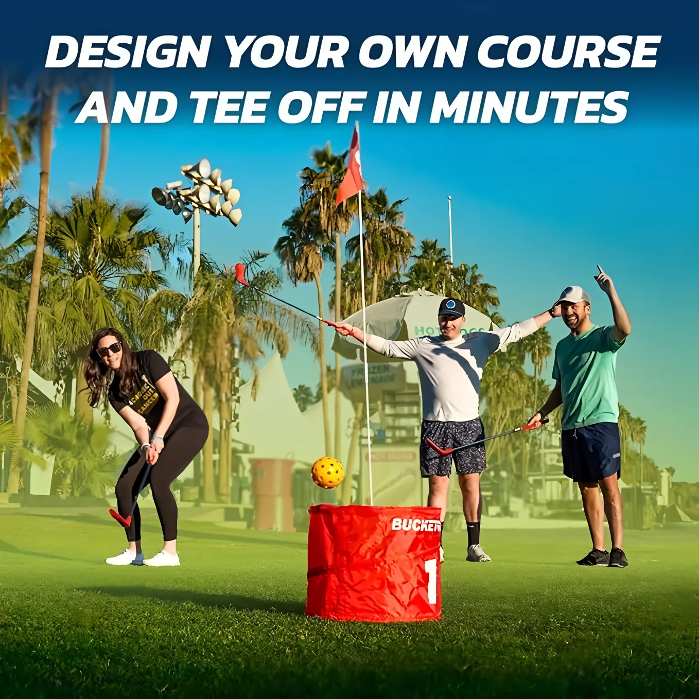 Wholesale Custom Golf Game Set Portable 3 Hole Backyard Golf for Family Parties 3