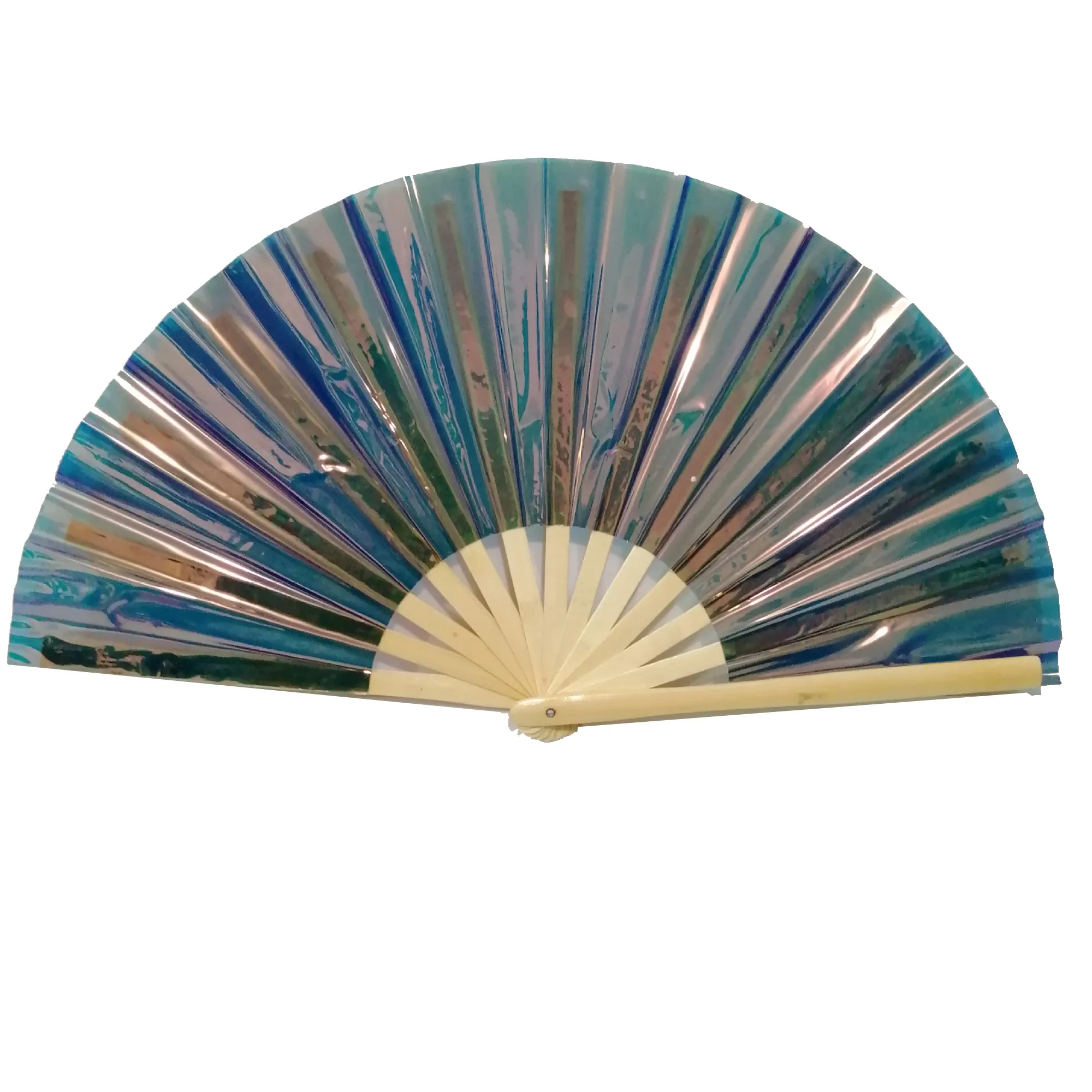 PCV Laser Film Large Bamboo Fan 15