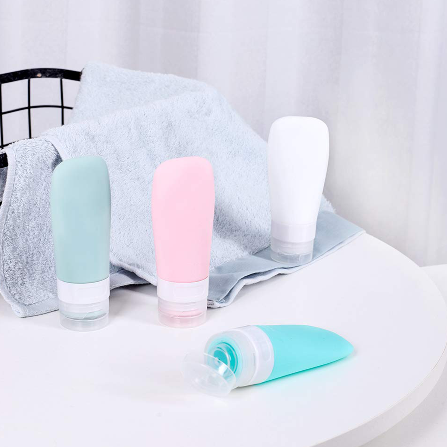 4 Pack Silicone Travel Toiletry Bottles 2