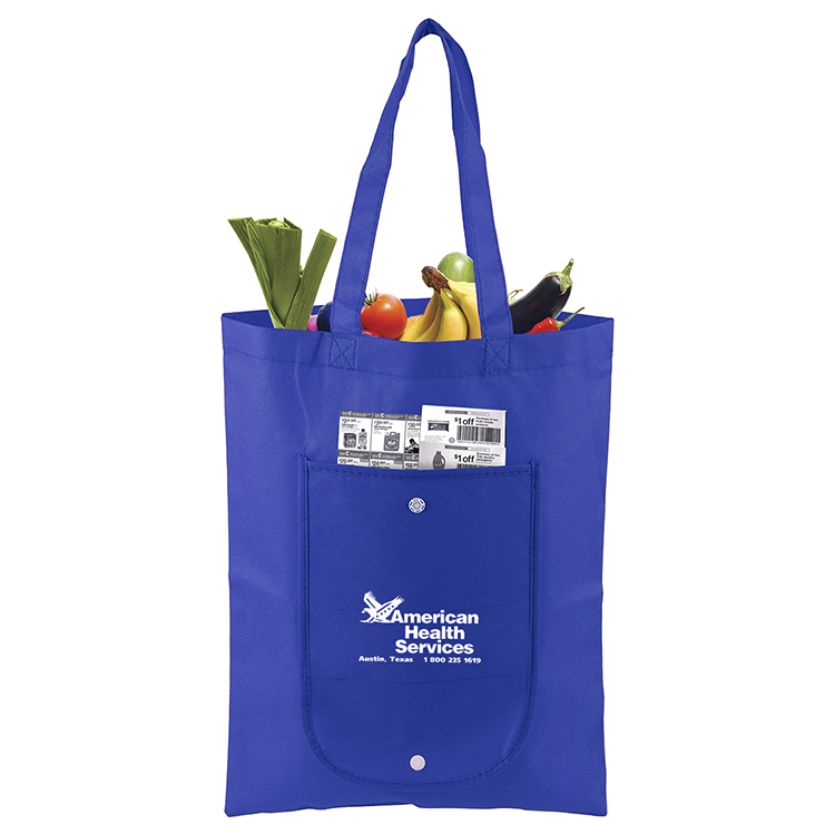 13" W x 17" H - "Cove" Fold-Up Tote Bag 8