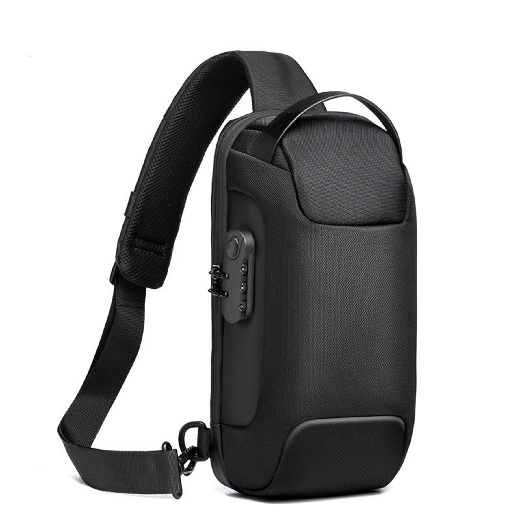 Men's chest shoulder bag with USB 1