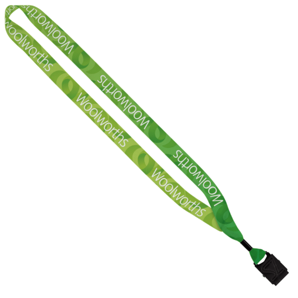 3/4" rPET Dye-Sublimated Lanyard w/ Metal Crimp & Metal Split-Ring 3