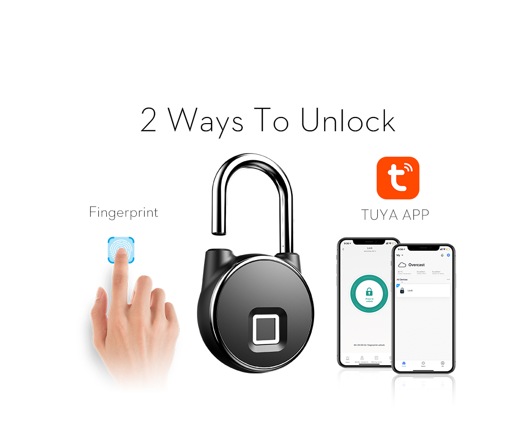 Smart Keyless Padlock w/ USB Rechargeable 17