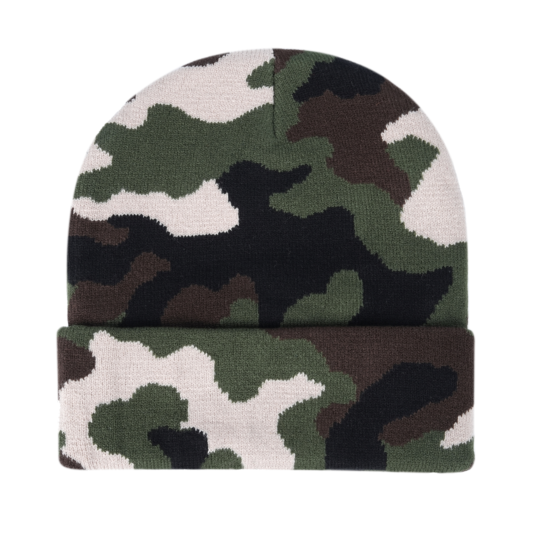 Unisex Camouflage Cuffed Knit Beanie 8