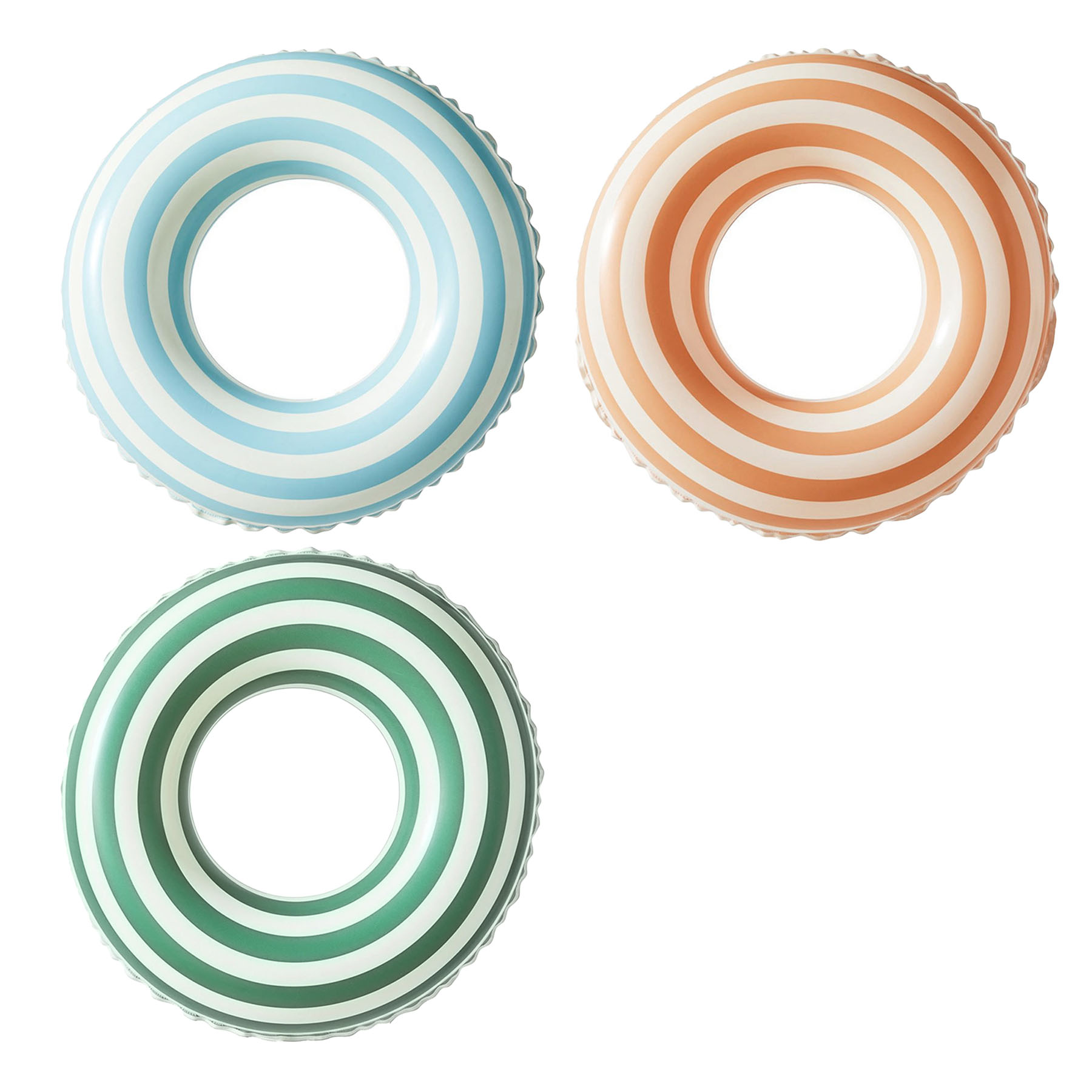 Colored striped inflatable swimming ring 2