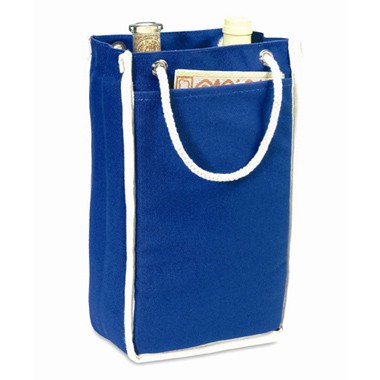 Double Bottle Wine Tote, custom tote bag with logo imprint 2