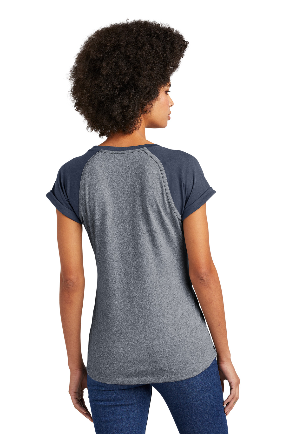 New Era Women's Heritage Blend Varsity Tee. LNEA107 22