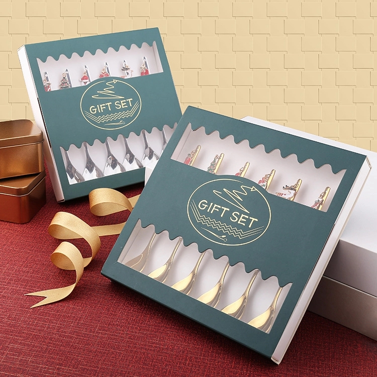 Christmas Stainless Steel Coffee Spoons Set 2