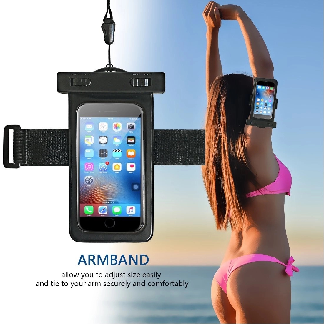 Cell Phone Waterproof Bag W/Armband 7