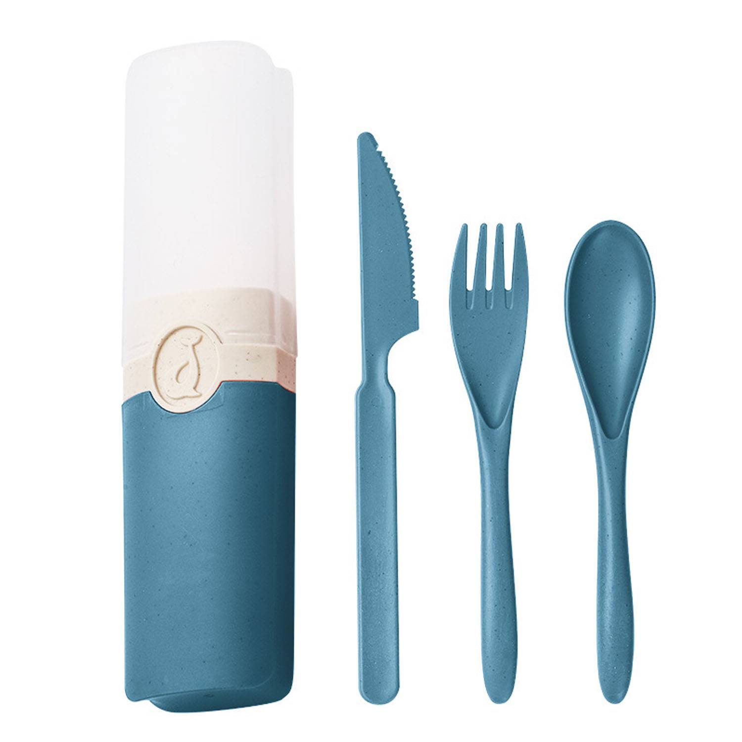 Wheat Straw Knife Fork Spoon Cutlery Set w/ Box 1