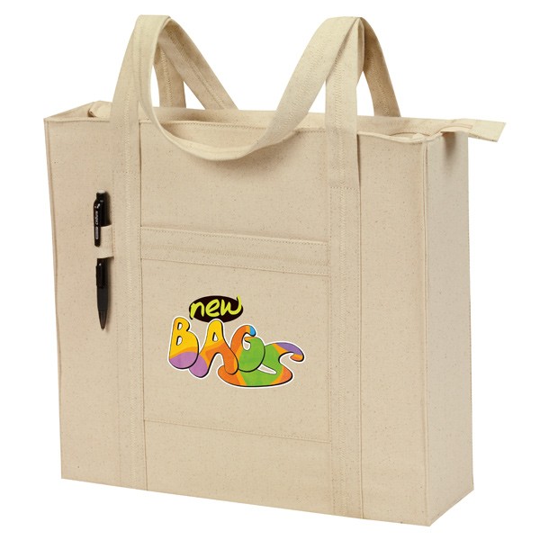 "eGREEN" Signature Cotton Zip Tote 2