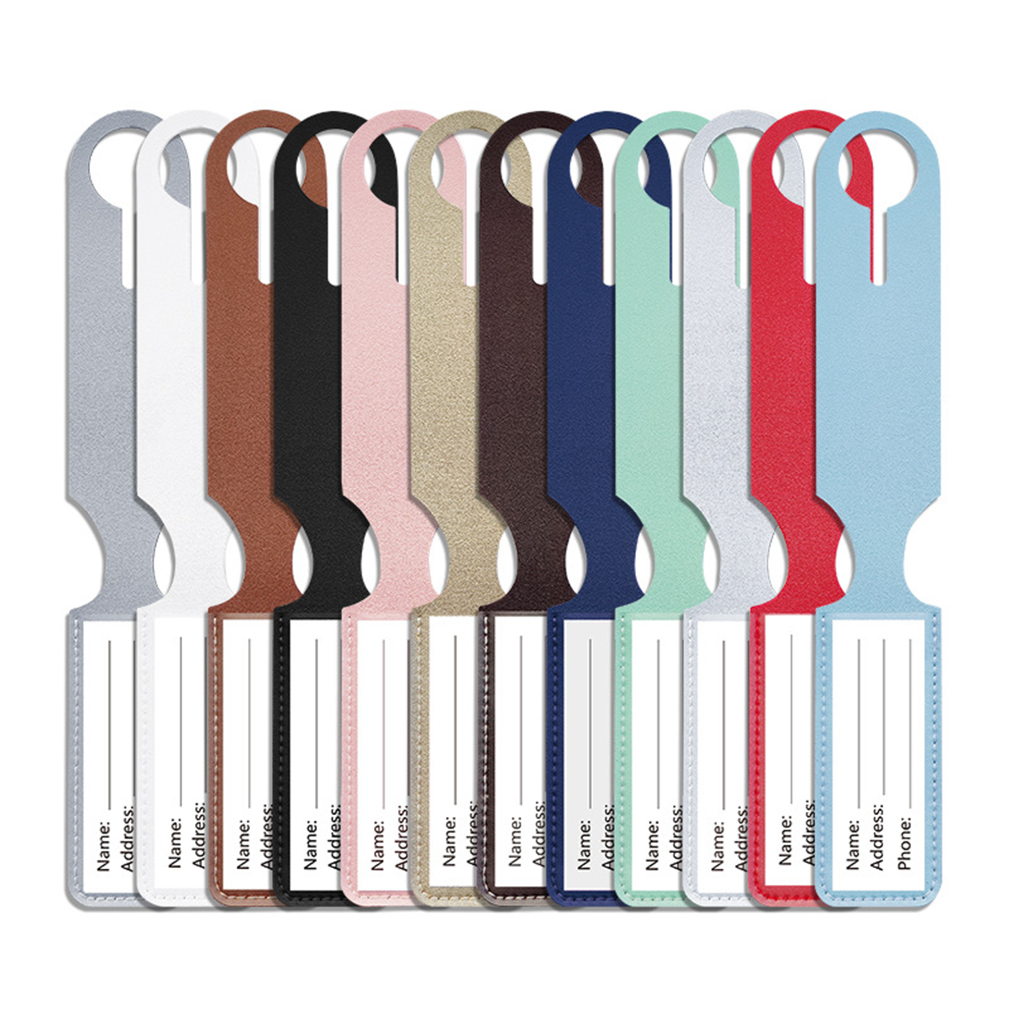 Customizable PU Leather Luggage Tag 3
