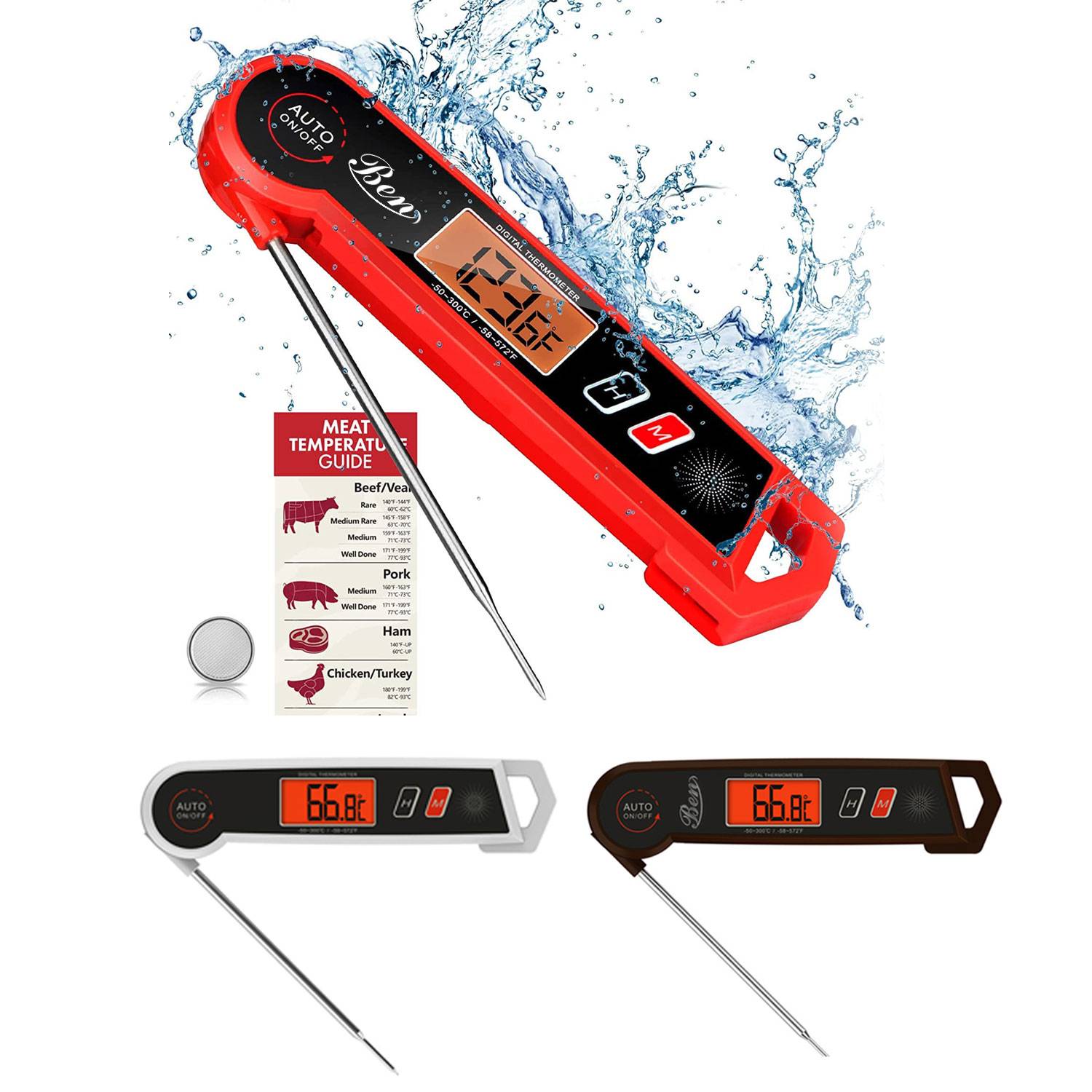 Waterproof Foldable Food Thermometer 2