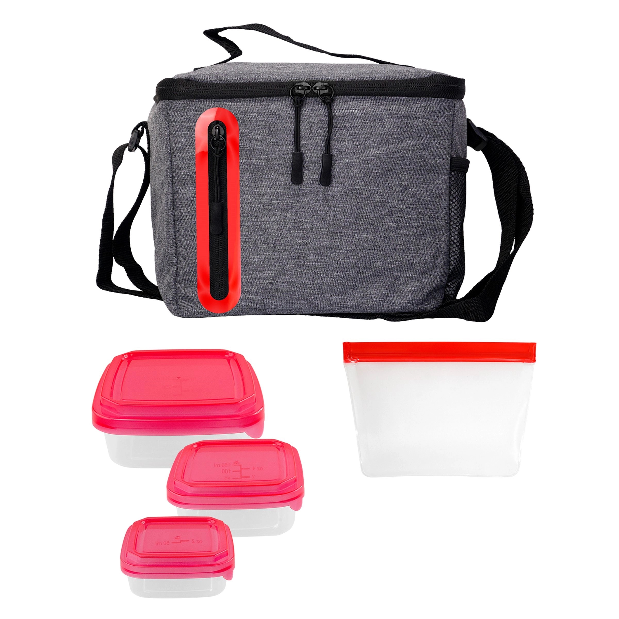 Portion Control & Food Bag Oval Cooler Lunch Set 4
