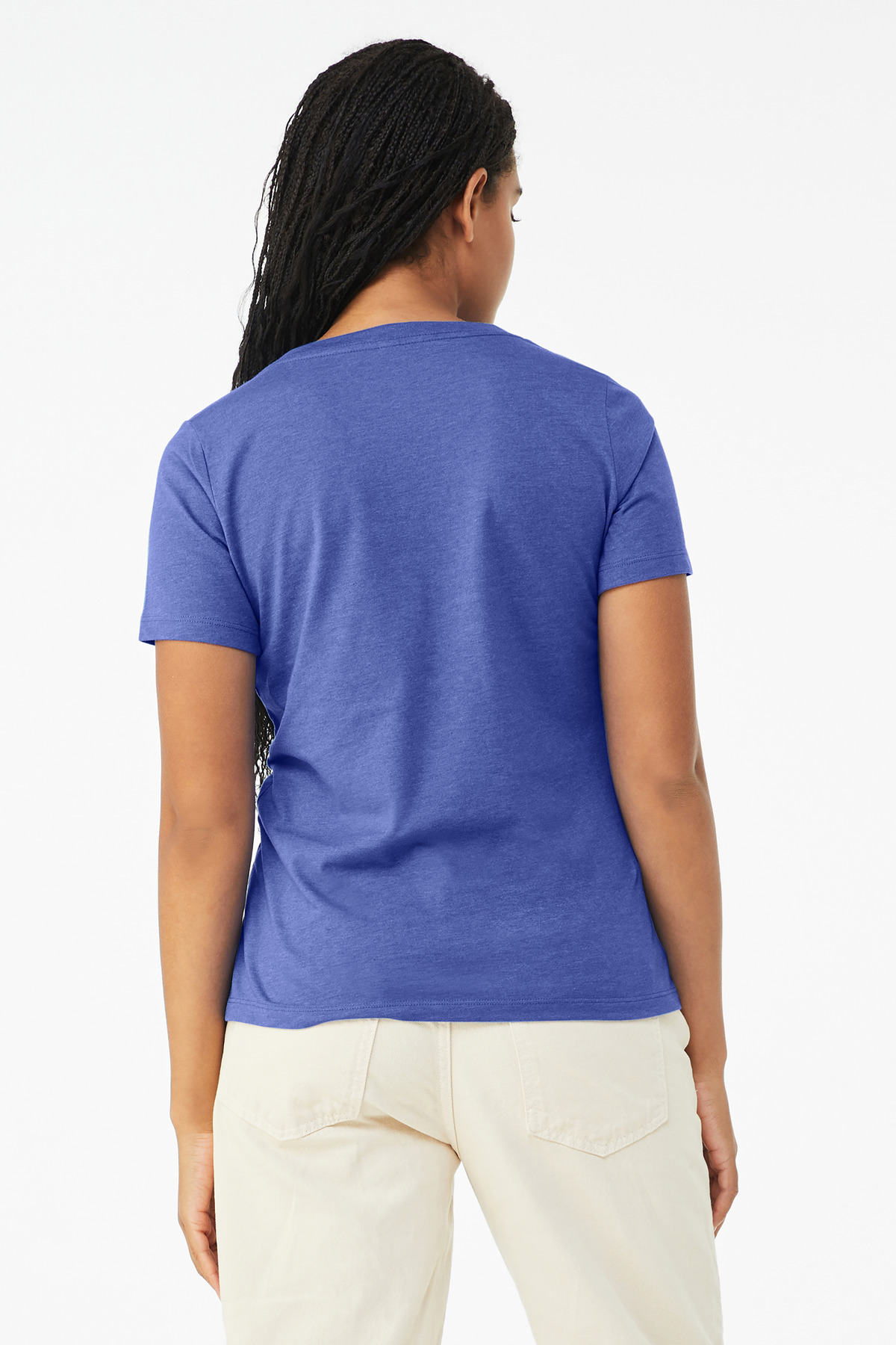 BELLA+CANVAS Women's Relaxed Heather CVC V-Neck Tee BC6405CVC 21