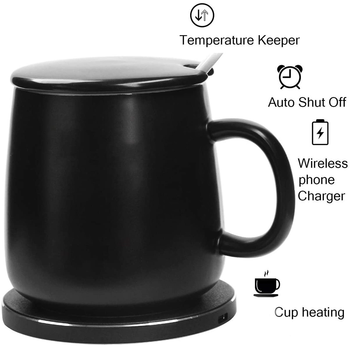 2 IN 1 Heating Mug Warmer Set with Wireless Charger 6