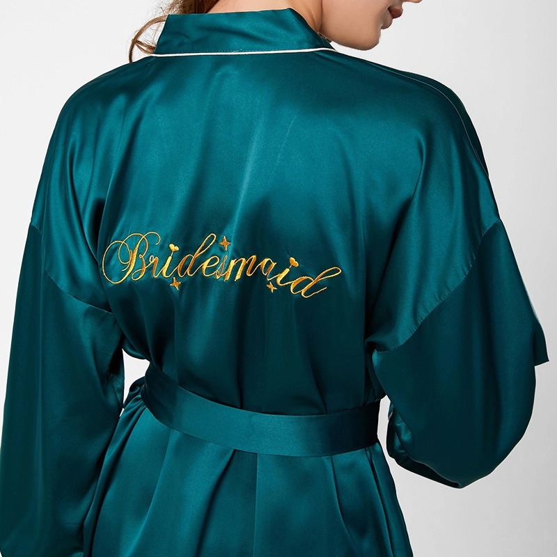 Women's Satin Robe,Silky Kimono Bathrobe 8