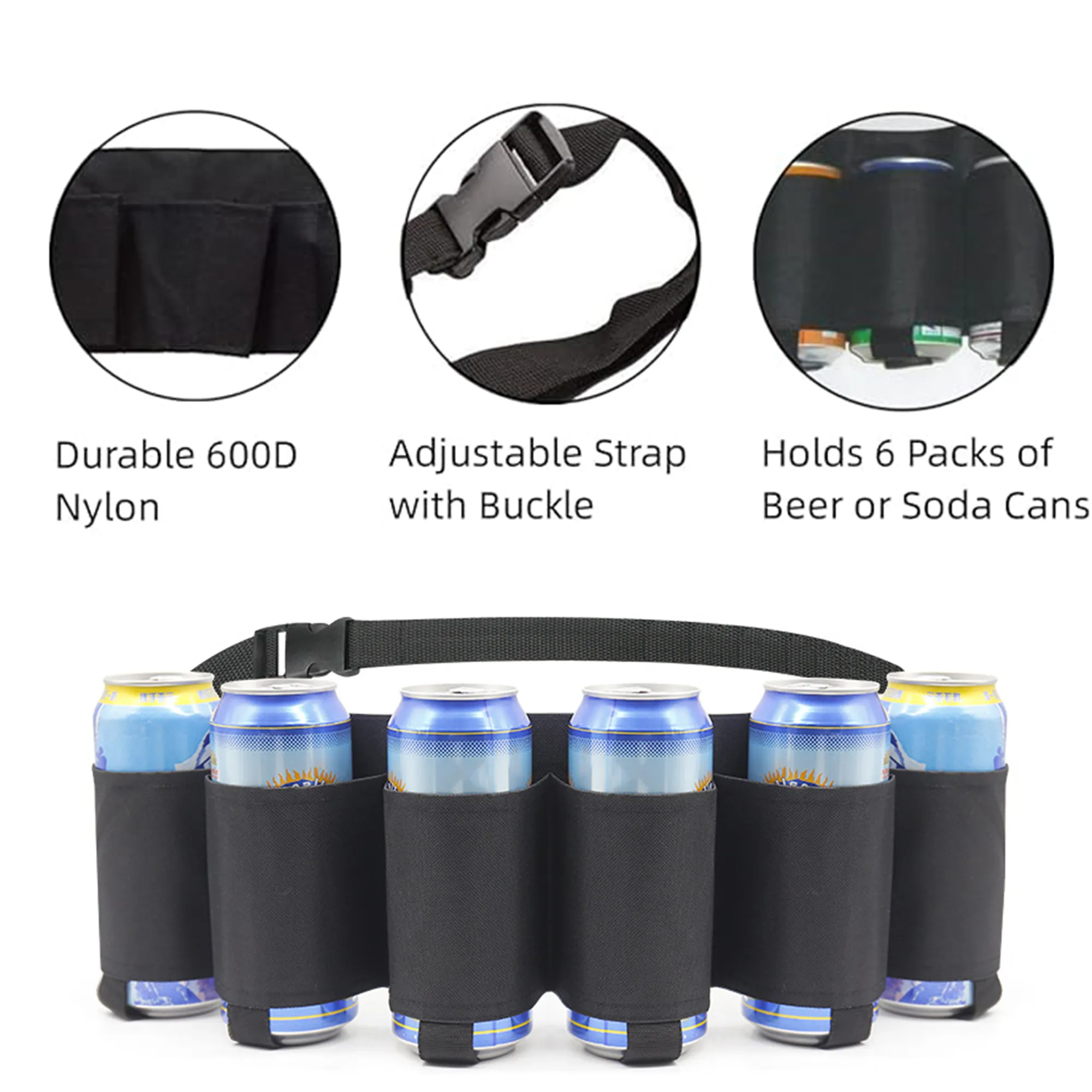 Beer Holster Water Bottle Belt,  Printed Logo for Picnics 5