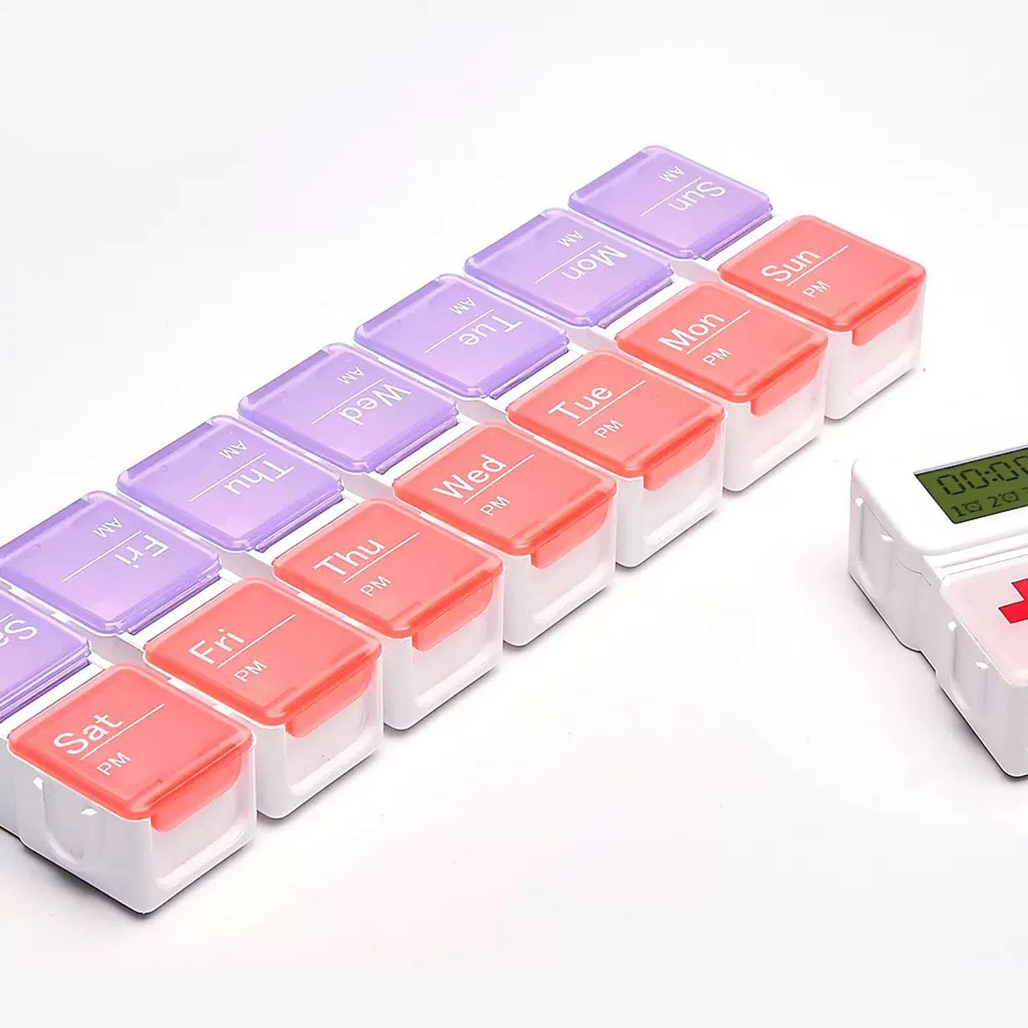 AM/PM Pill Box with Alarm 3