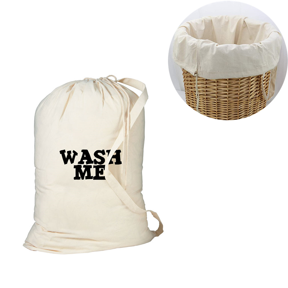 Fresh and Clean 7 oz Drawstring Cotton Laundry Bag 1
