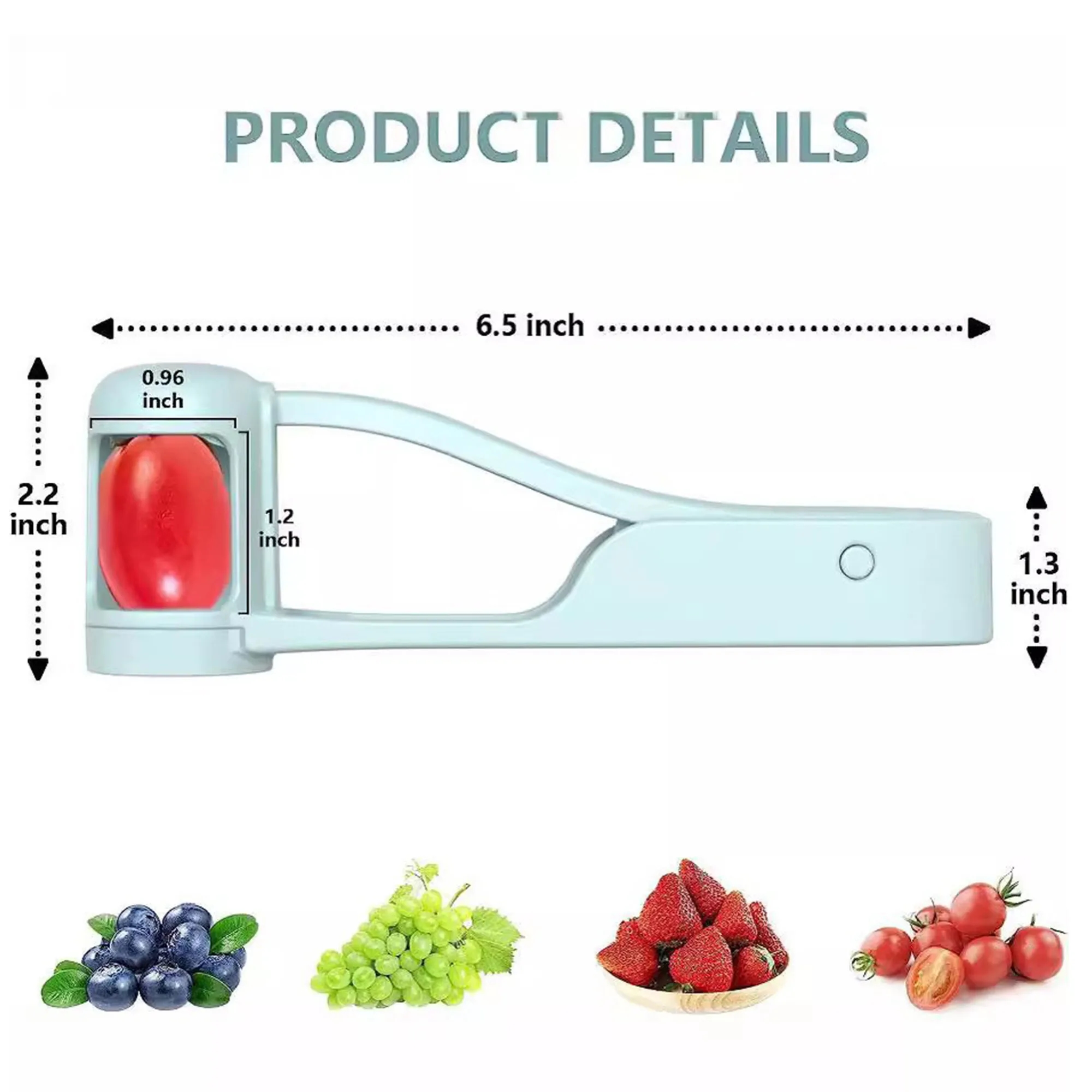 Quick Cut Grape Slicer With Ergonomic Handle Serrated Blades 2