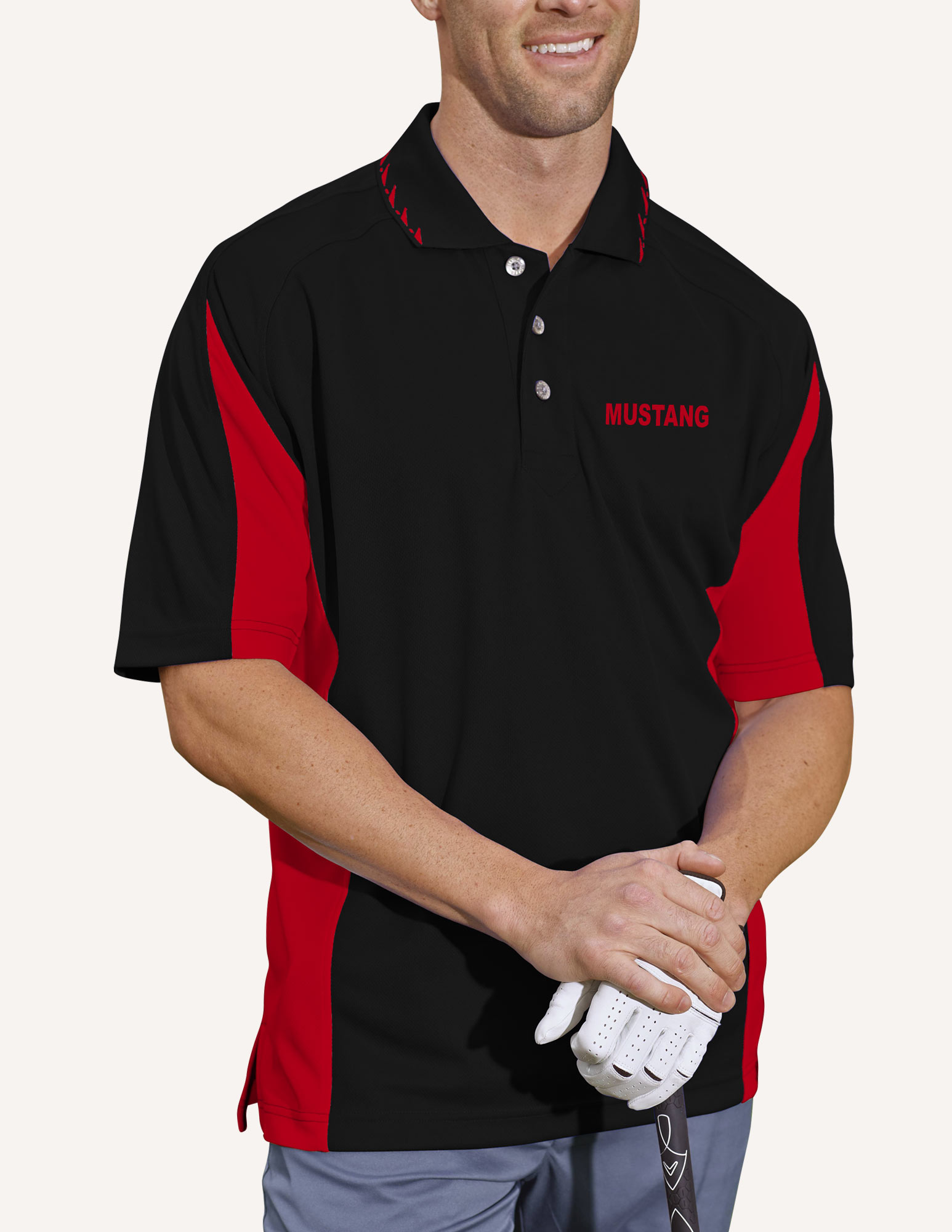 Men's Mustang Birds Eye Polo Shirt 6