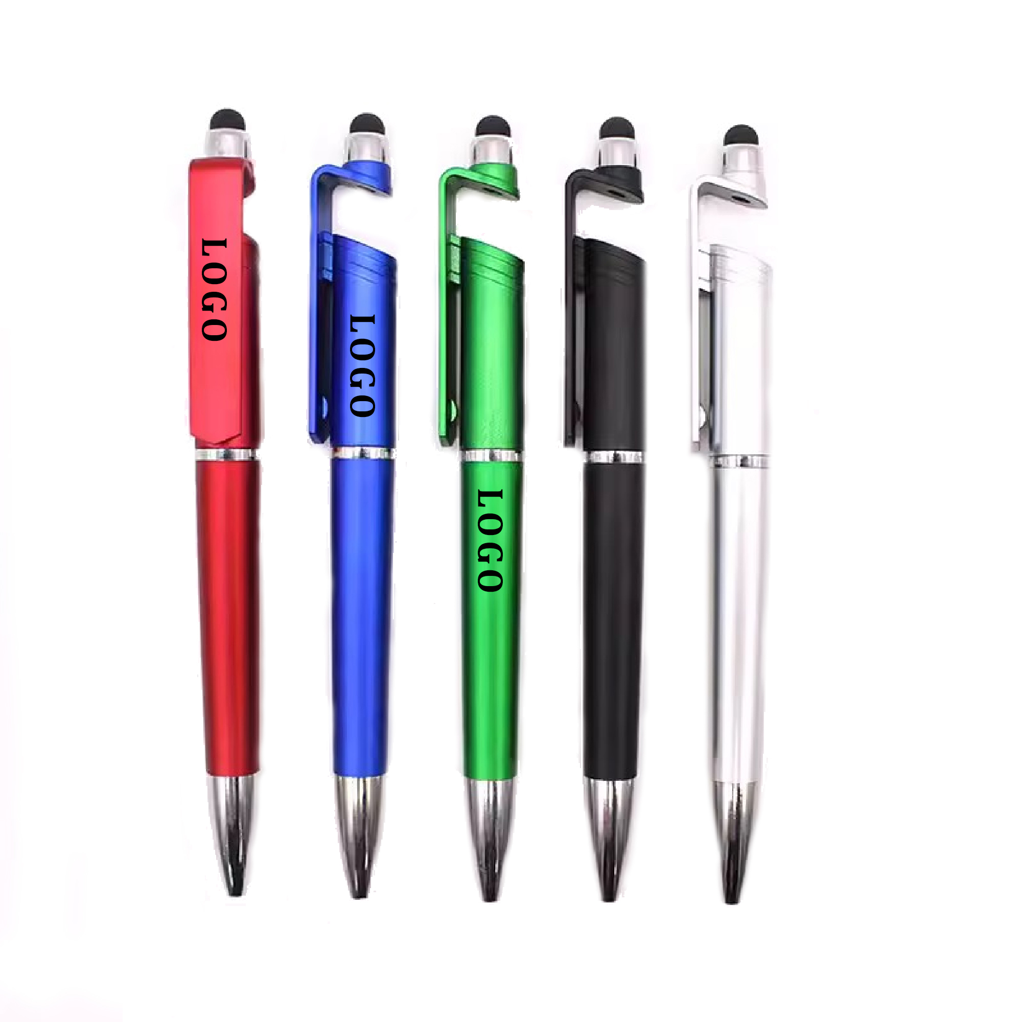 Multi Function Ball Stylus Screen Pen Mobile Holder 3 In 1 With Custom Logo Ballpoint Pen 7