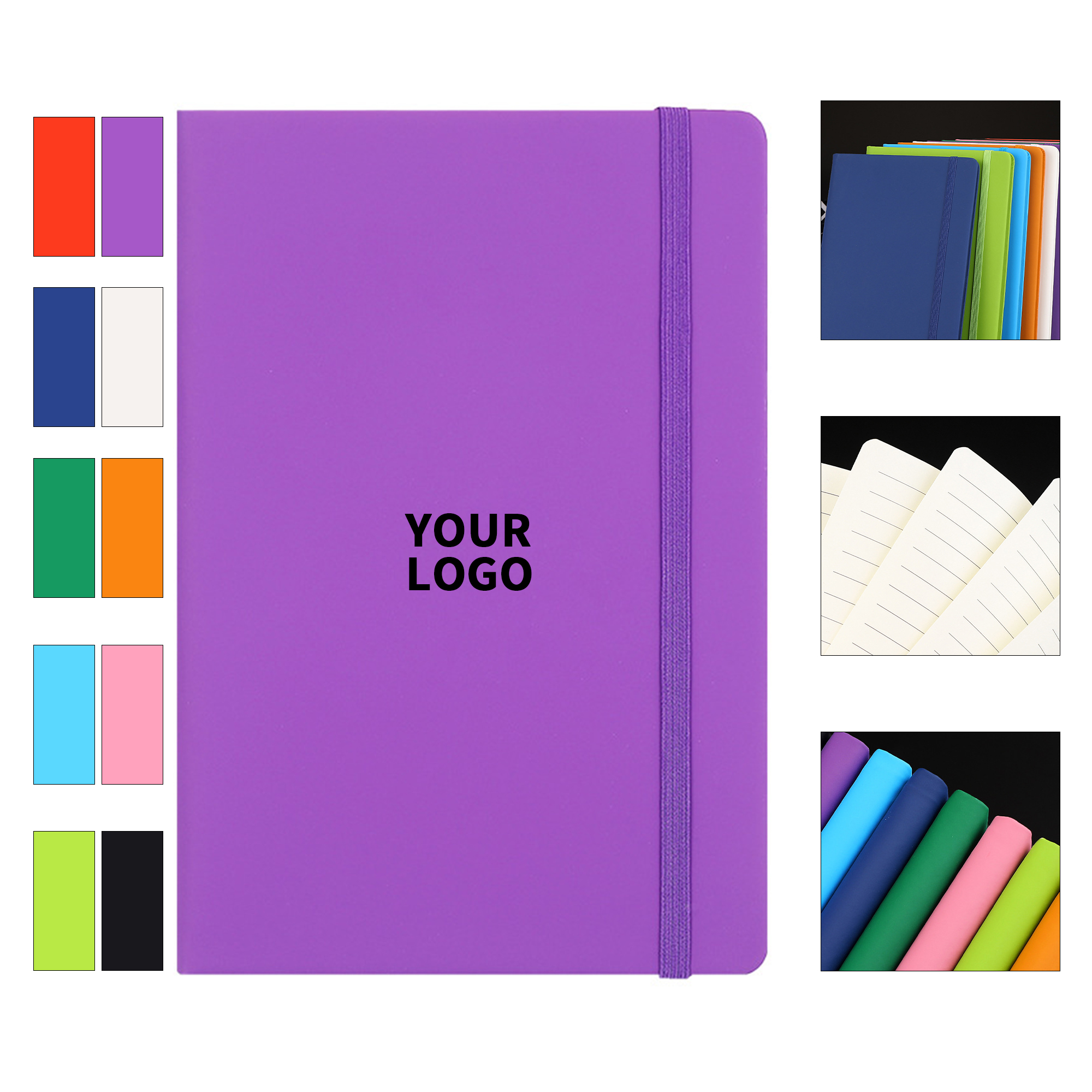 Hard Bound Soft Feel Cover Lined Journal 8