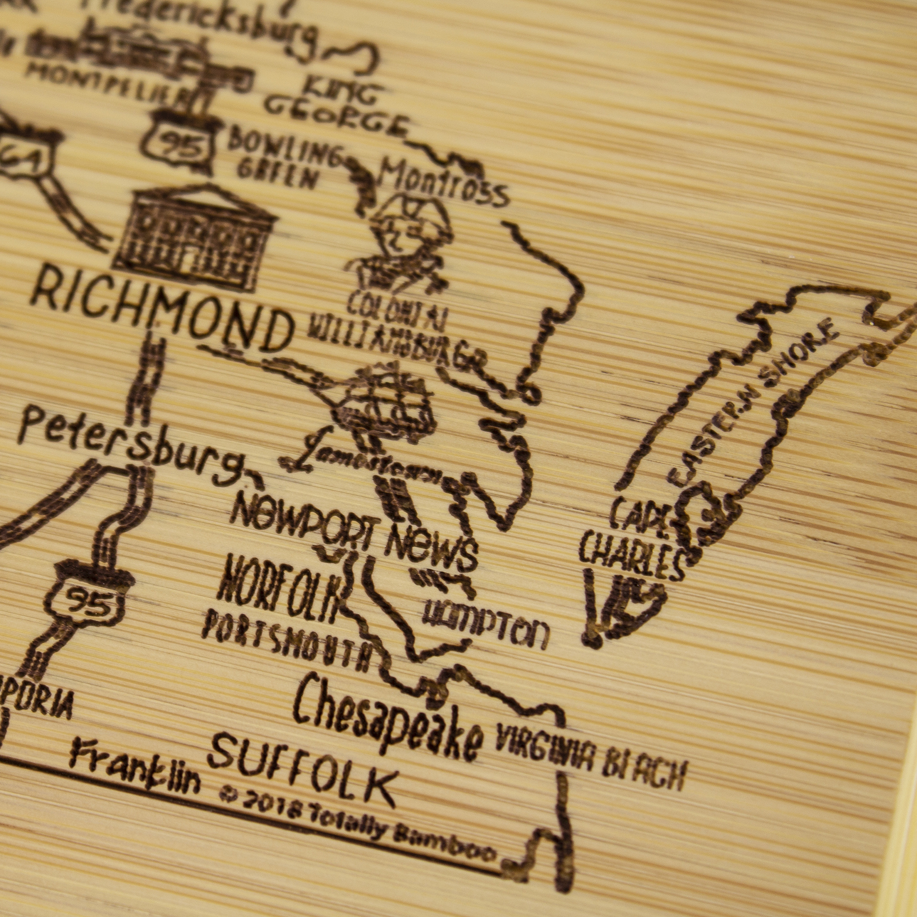A Slice of Life Virginia Serving & Cutting Board 1