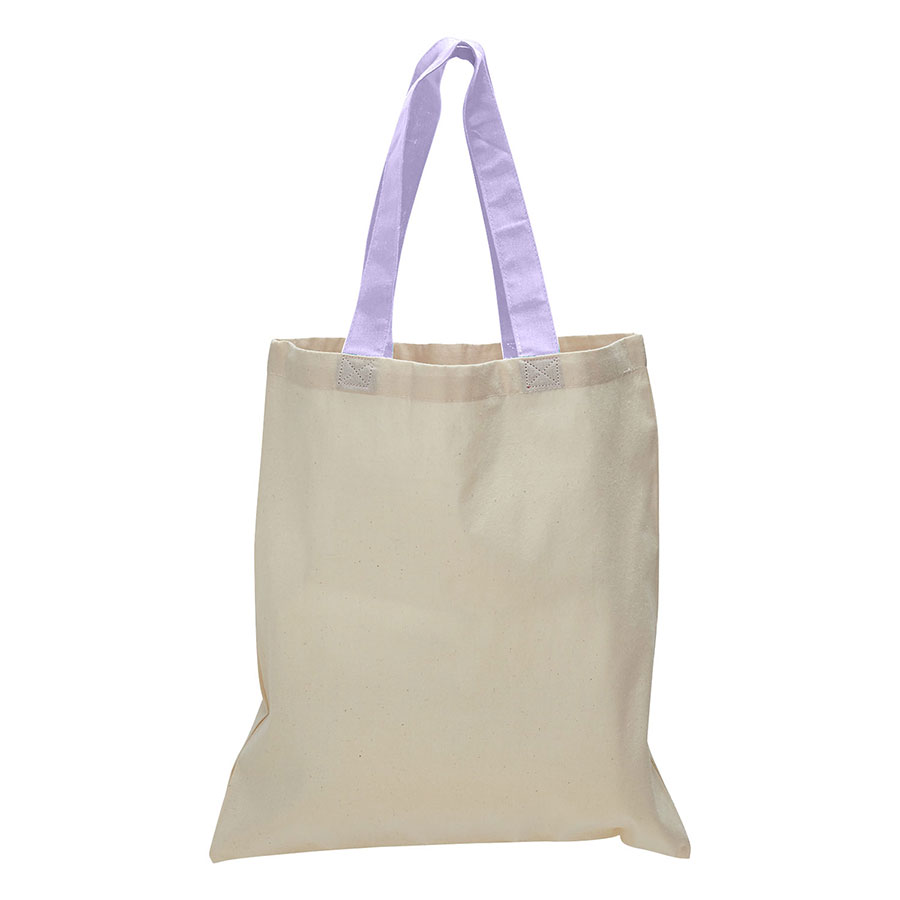Value 6 oz Cotton Canvas Tote Bag - Contrasting Handle - 14