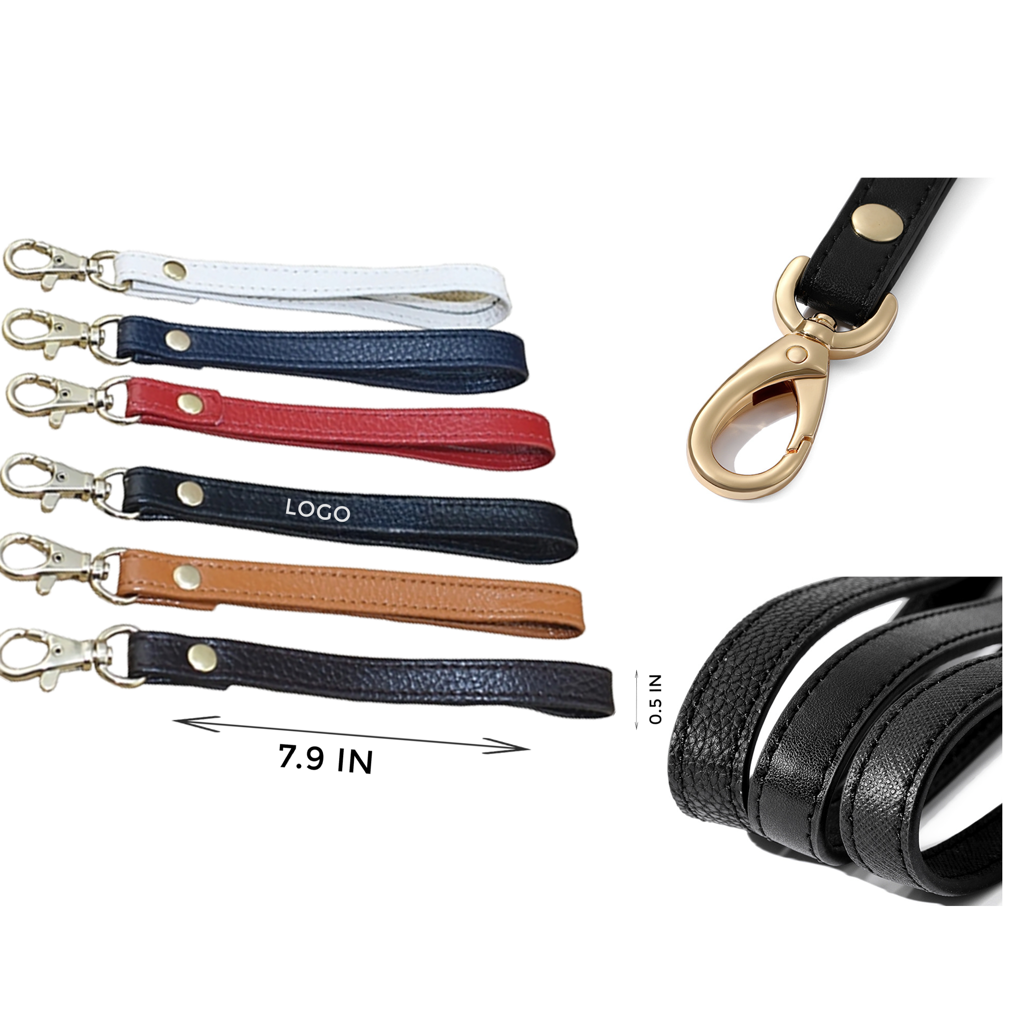 MOQ 10 PCS Convenient Leatherette Key Ring 2