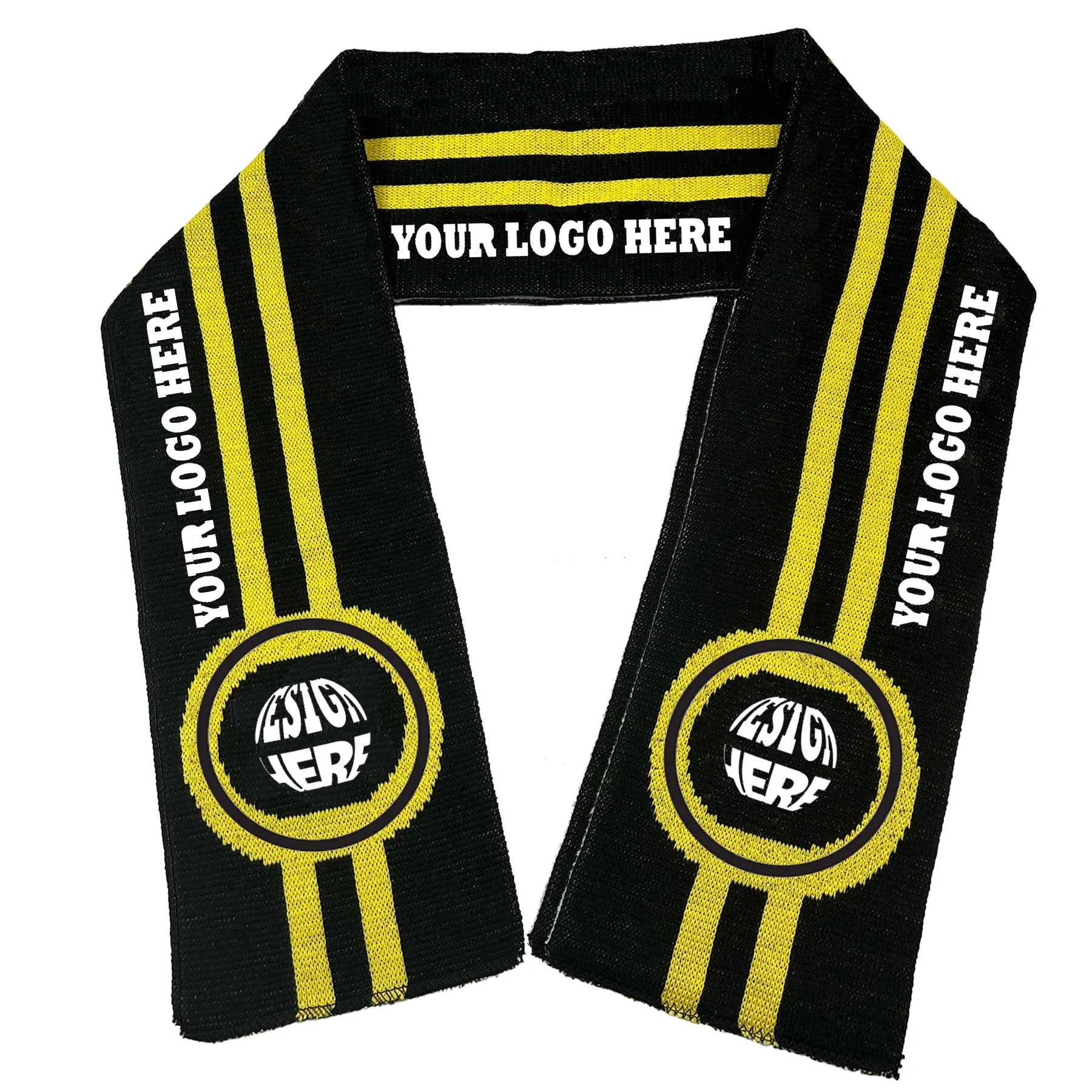 Double-Sided Knitted Stadium Sports Scarf 2