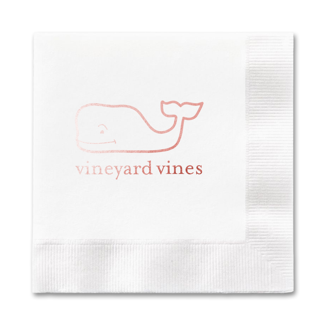 Foil Stamped 1-Ply White Luncheon Napkin 2