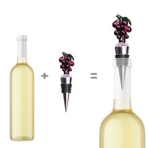 Elegant Crystal Grape Wine Cork Bottle Stopper 6