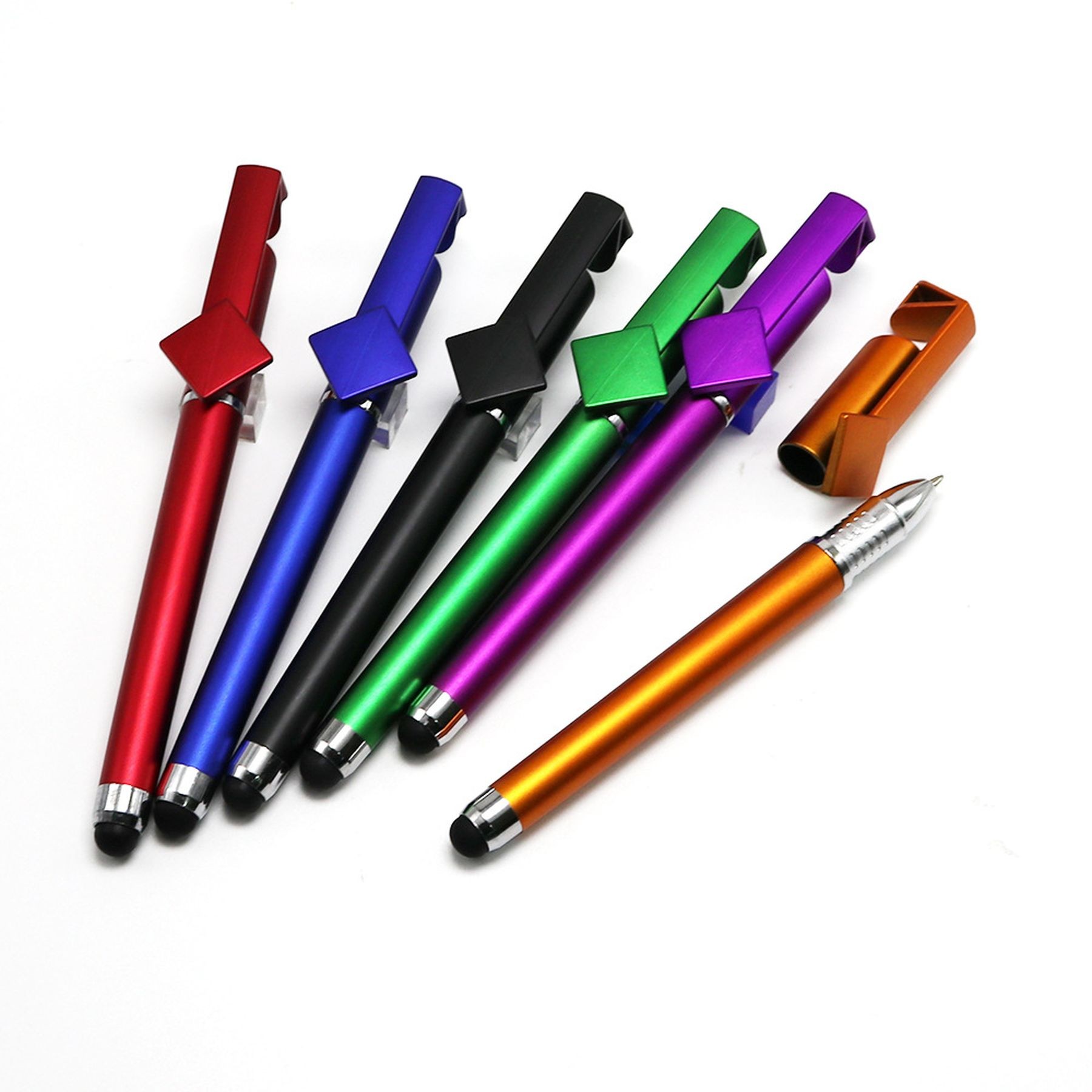 3 In 1 Phone Holder Qr Code Capacitive Stylus Ballpoint Pens 11