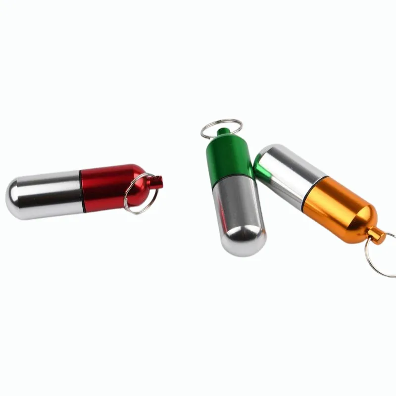 Aluminum Capsule Keychain Pillbox 8