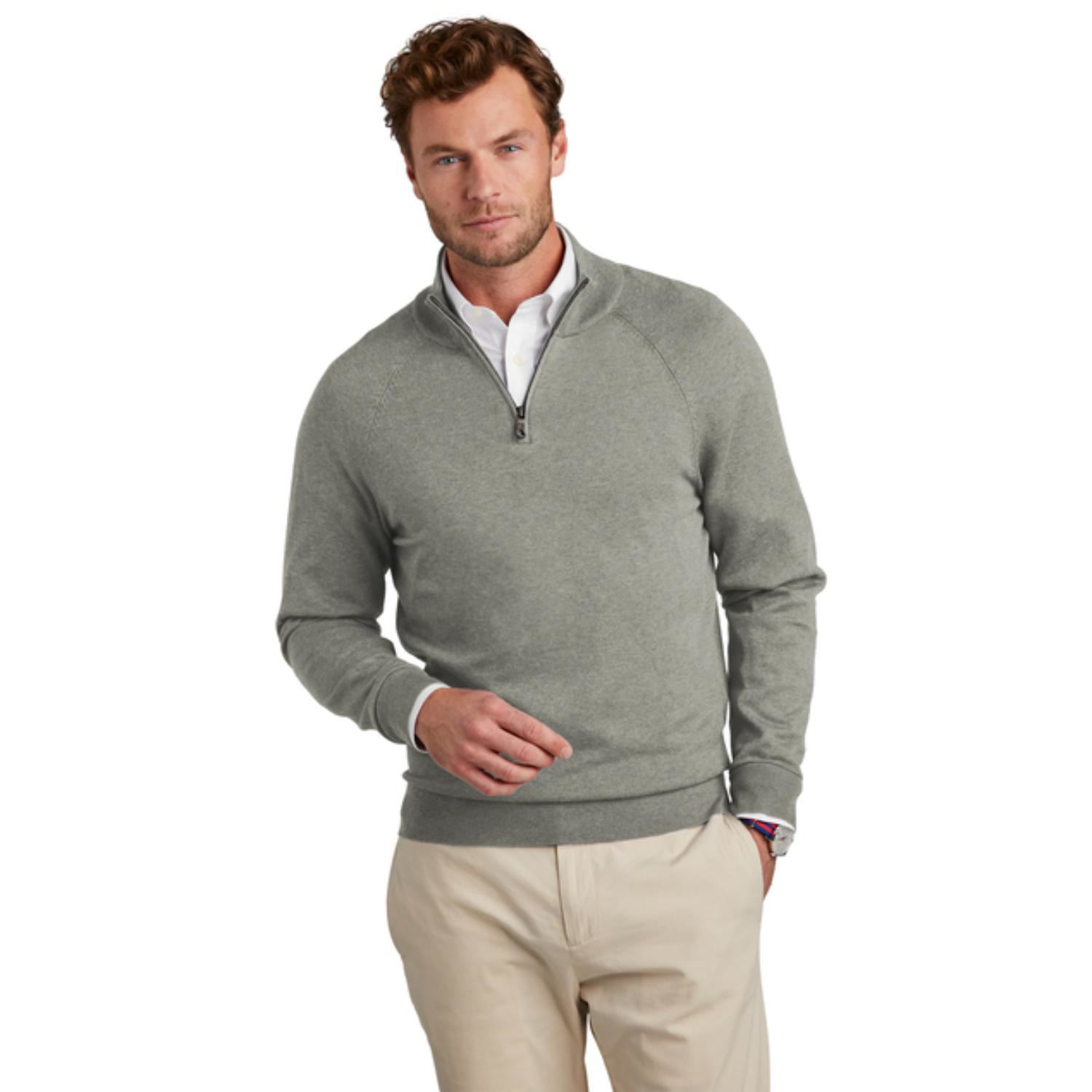 Brooks Brothers® Men’s Cotton-Stretch 1/4-Zip Pullover Sweater 13