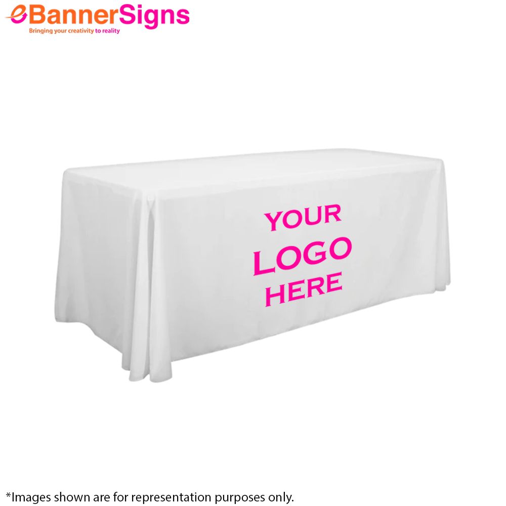 Premium White Table Covers (3-Sided Open Back) 5