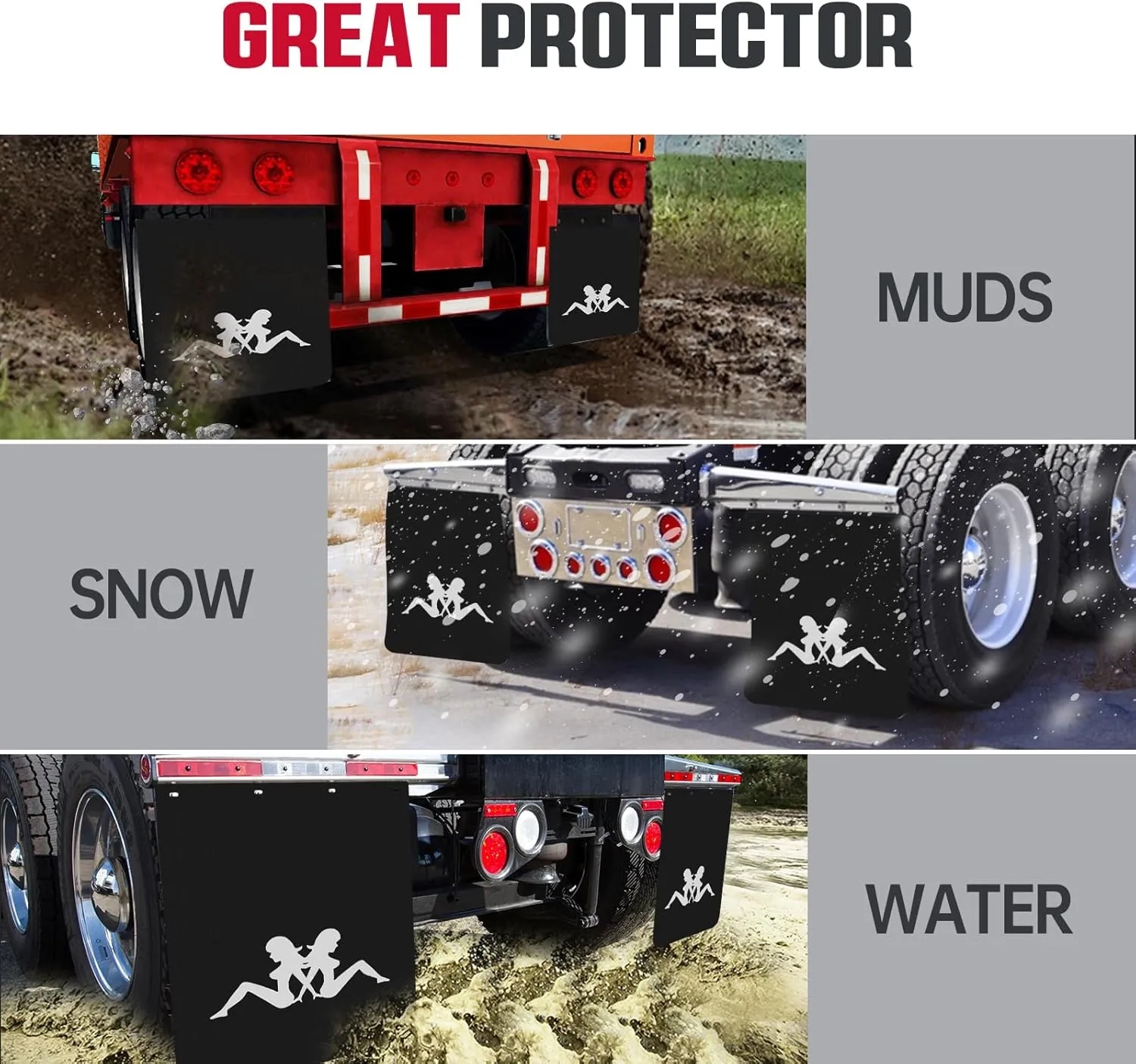 Mud Flaps Hangers for Semi Trucks 24*36 inches 4