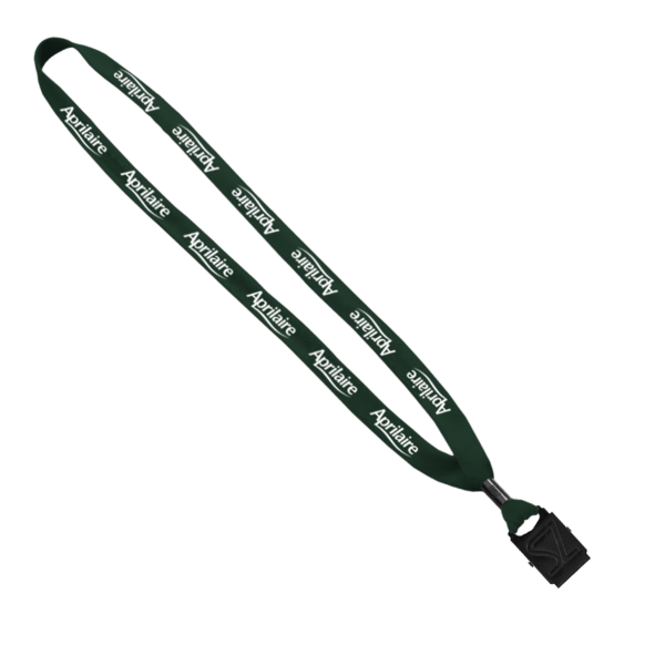 5/8" Polyester Shoelace Lanyard with Metal Crimp & Split-Ring 352