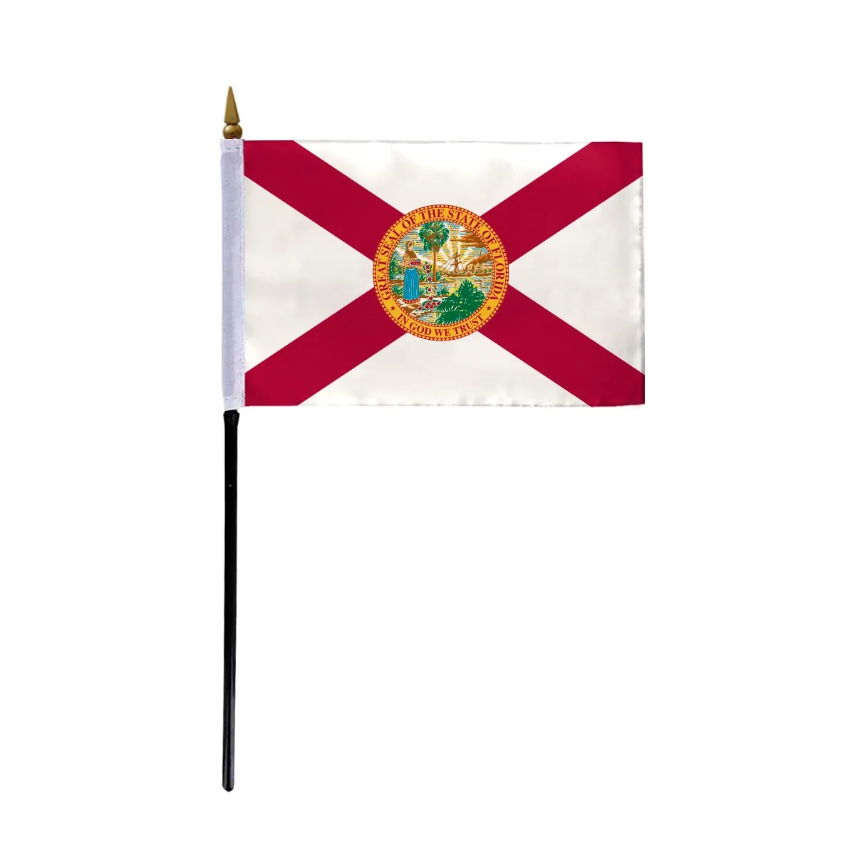 4"x6" & 12"x18'' Florida ePoly Printed Stick Flags 1