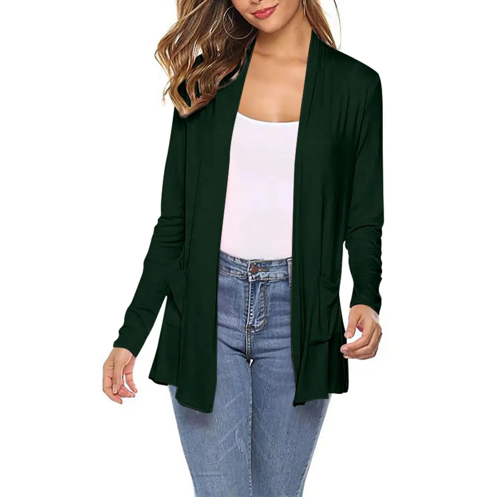 Open Front cardigan With Pockets 6