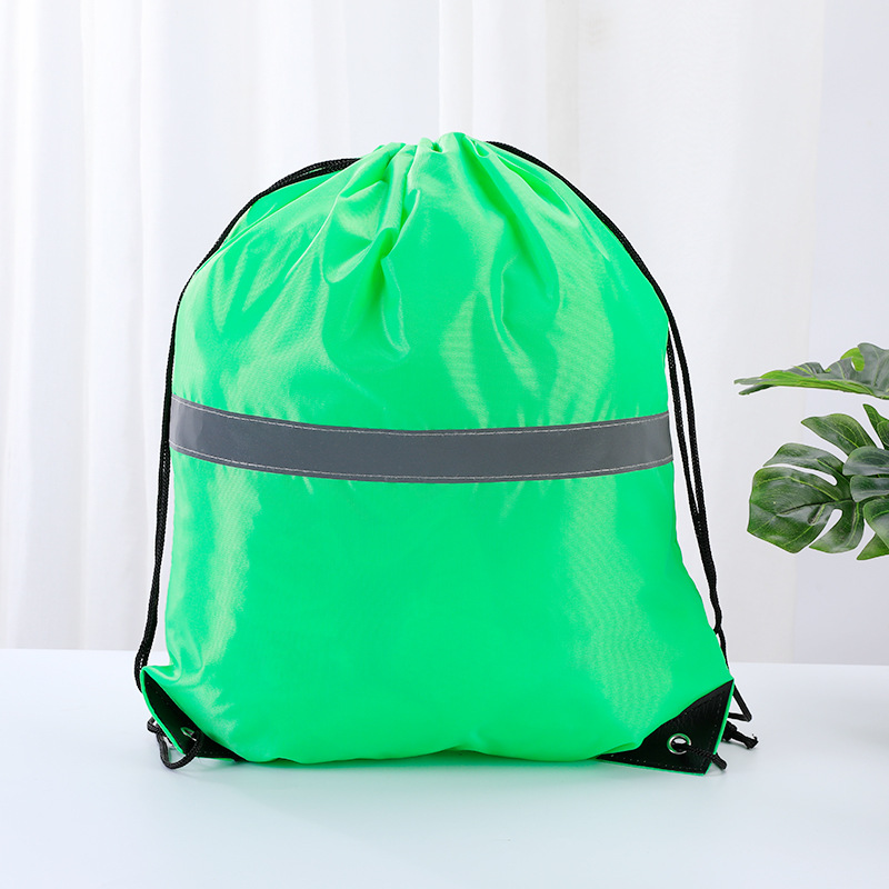 Drawstring Backpack With Reflective Strips 9
