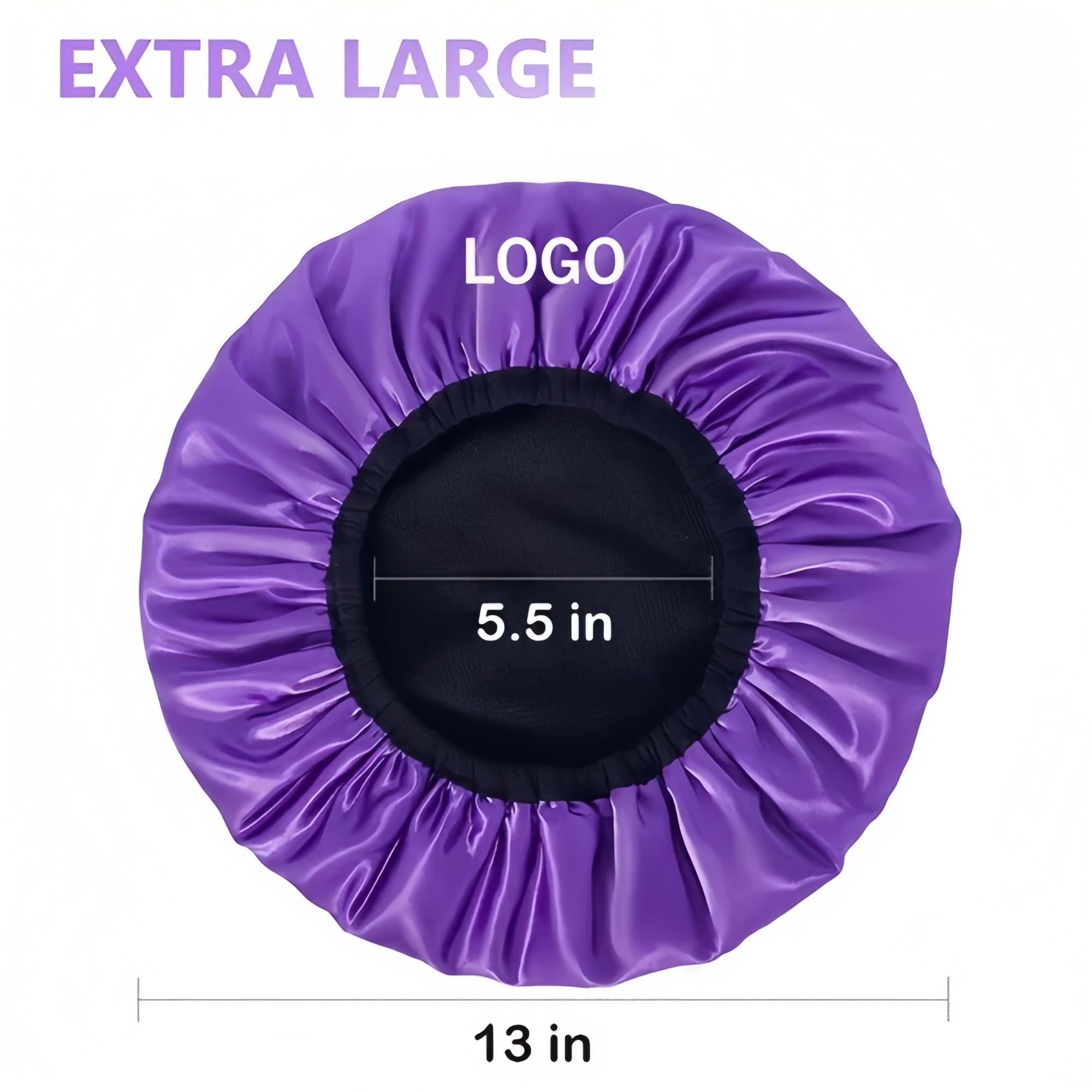 Women's Three-Layer Waterproof Shower Cap 2