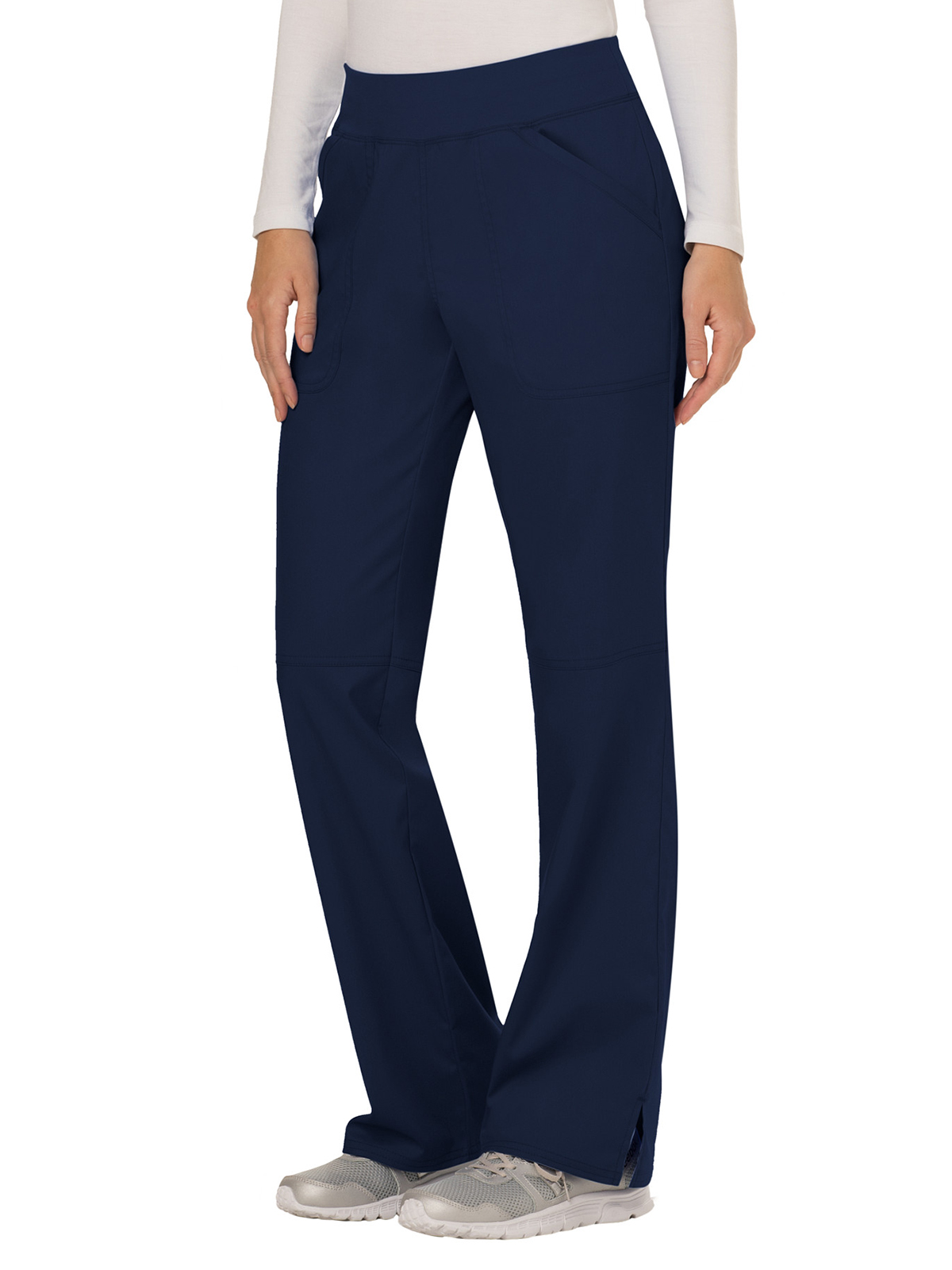 Cherokee - Workwear Revolution - Women's 4-Pocket Mid Rise Straight Leg Pull-on Pant 27