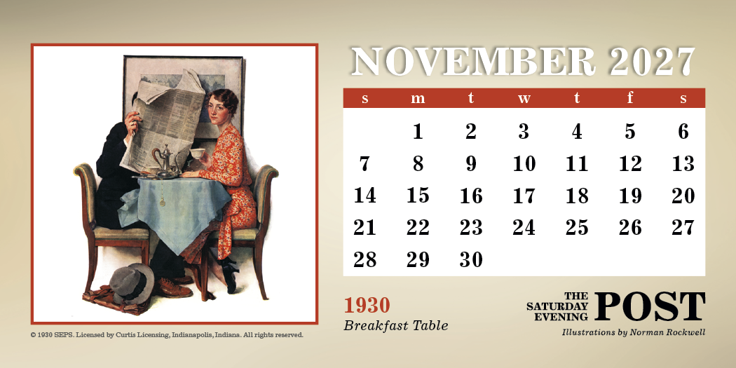 Triumph® Calendars The Saturday Evening Post Illustrations by Norman Rockwell Desk Calendar 53
