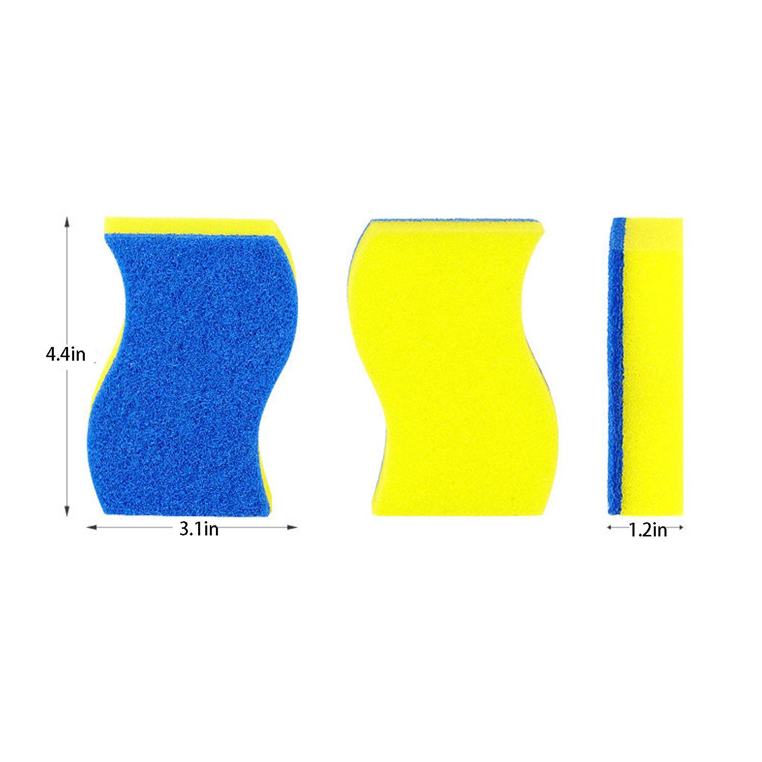 S Shaped Non Scratch Kitchen Cleaning Sponges 4