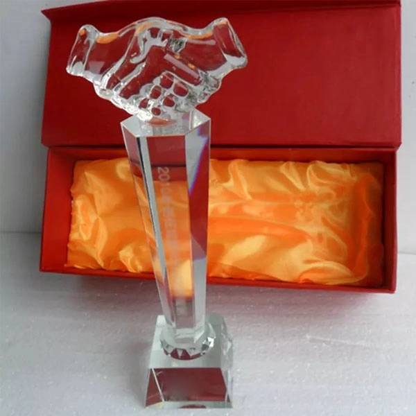 Optical Crystal Handshake Award 1