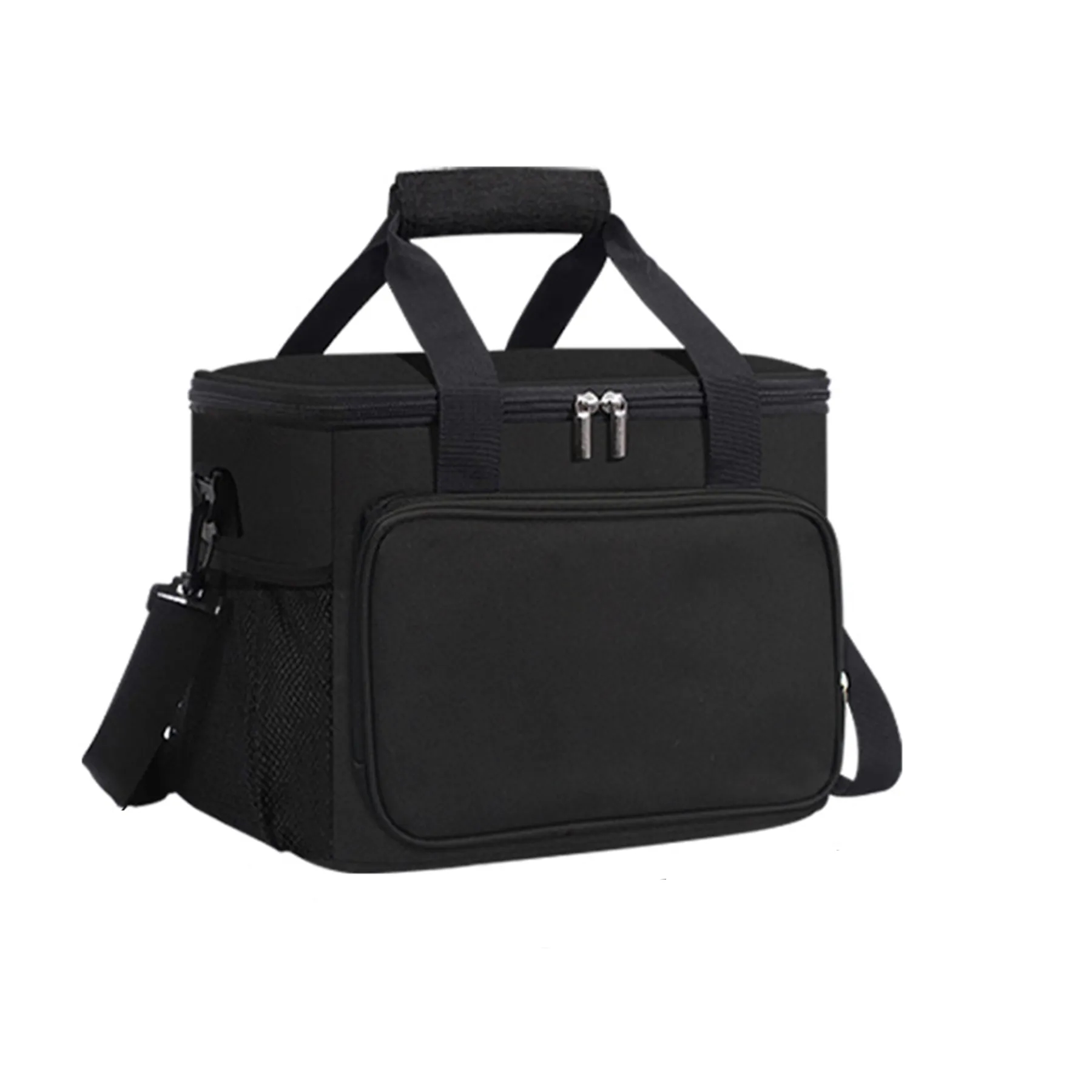 Adult Lunch Bag Black Unisex Meal Holder Oxford Cloth 3