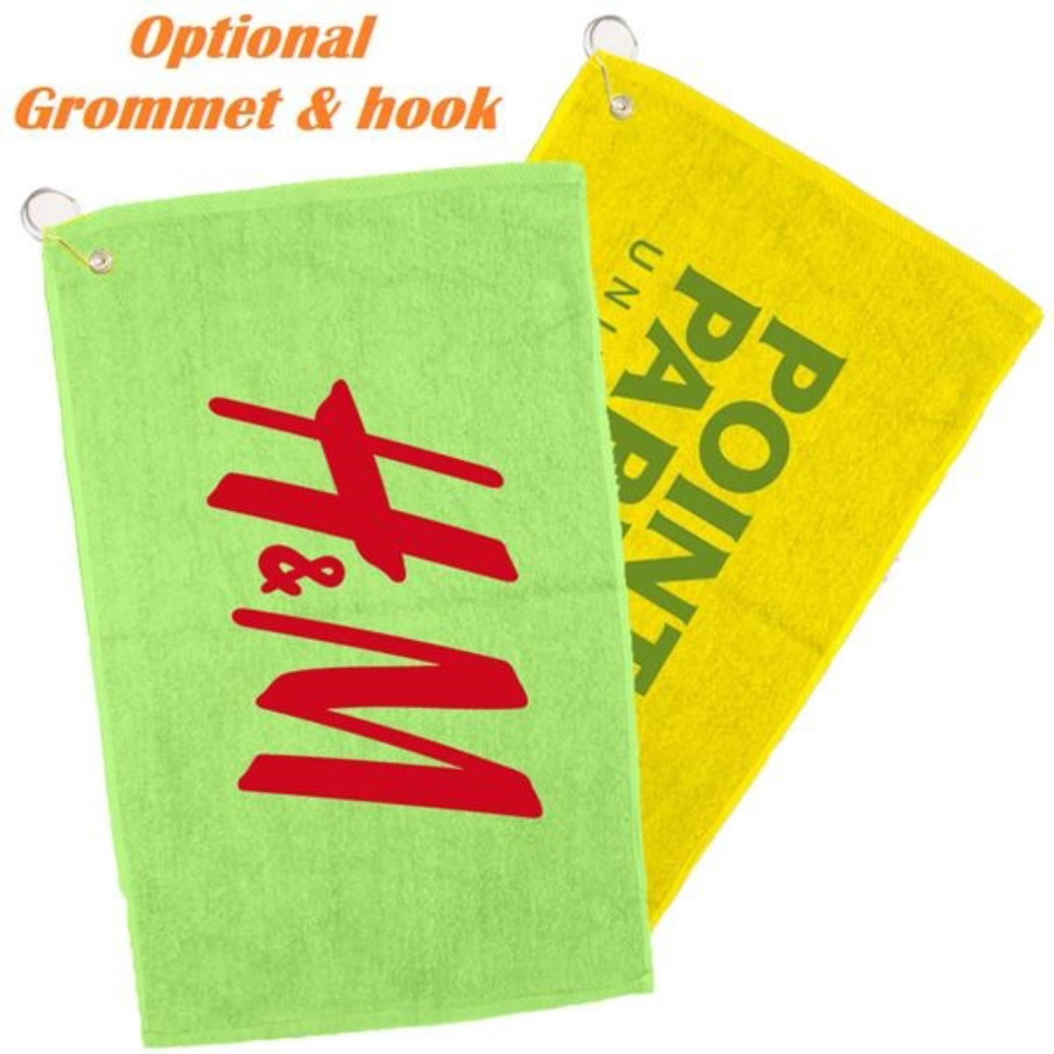 Large Velour Golf Towel w/ Custom Logo 16" X 25" 2
